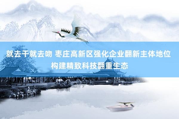 就去干就去吻 枣庄高新区强化企业翻新主体地位 构建精致科技翻重生态
