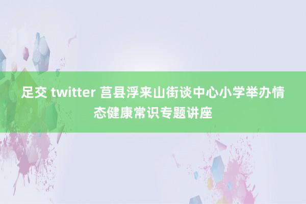 足交 twitter 莒县浮来山街谈中心小学举办情态健康常识专题讲座