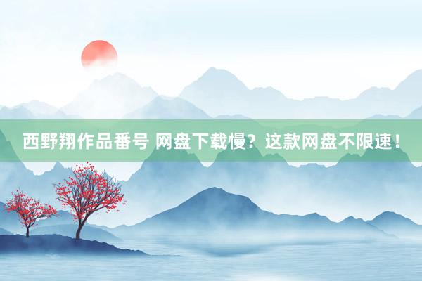西野翔作品番号 网盘下载慢？这款网盘不限速！