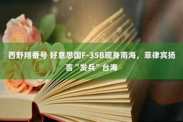 西野翔番号 好意思国F-35B现身南海，菲律宾扬言“发兵”台海