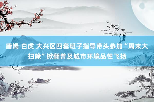 唐嫣 白虎 大兴区四套班子指导带头参加“周末大扫除”掀翻普及城市环境品性飞扬