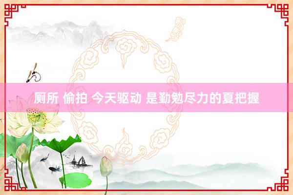 厕所 偷拍 今天驱动 是勤勉尽力的夏把握
